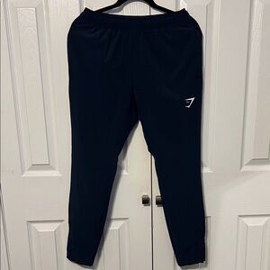 EUC Gymshark Navy Blue Performance Zippered Ankle Joggers Size XS